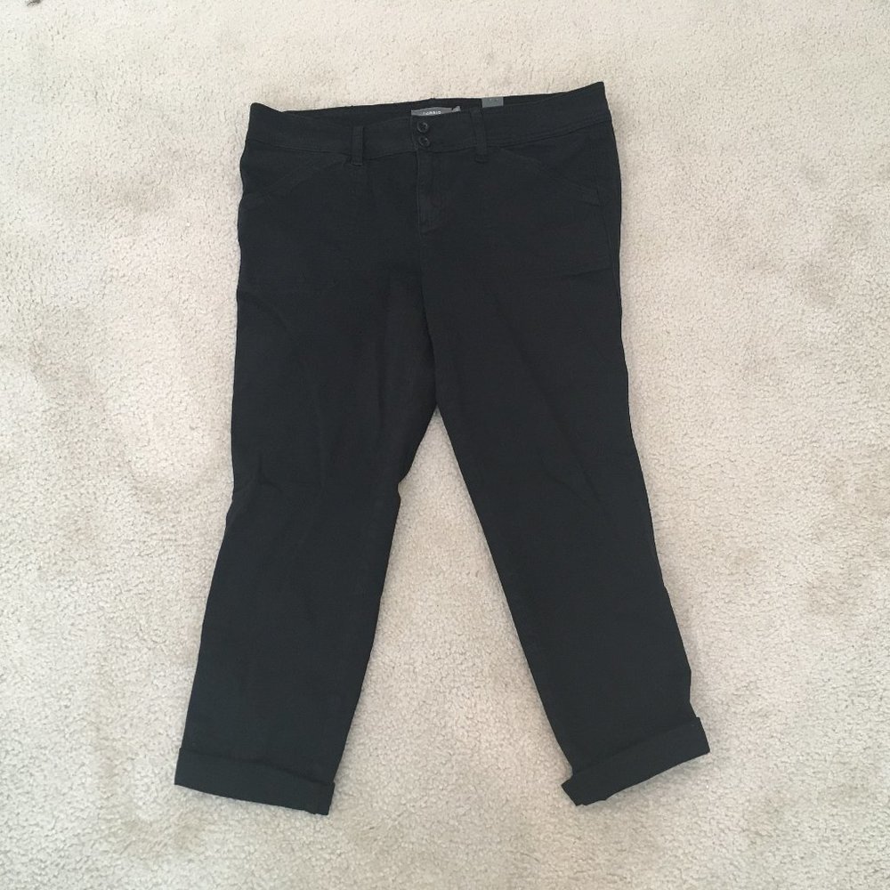 Torrid Feel The Fit Black Twill Aviator Crop Pants, Plus Size 16 NEW